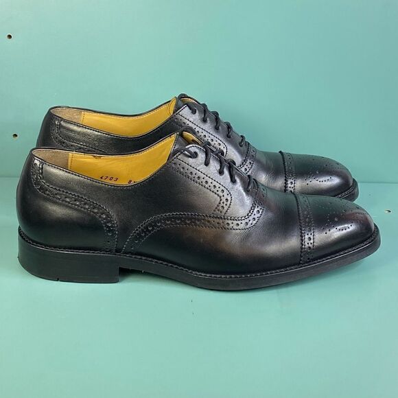 Daniel Cremieux Black Leather Oxford men dress shoes  size 8.5 main image 4